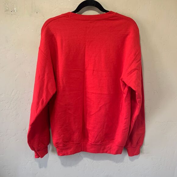 Gildan Crewneck Santa Claus Ugly Christmas Sweater Sz Medium Holiday Party - Picture 2 of 6